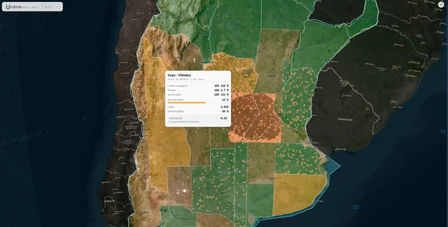 Concentración geográfica de cartera y uso del límite de reaseguro